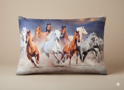 روبالشی طرح تابلو اسب های وحشی