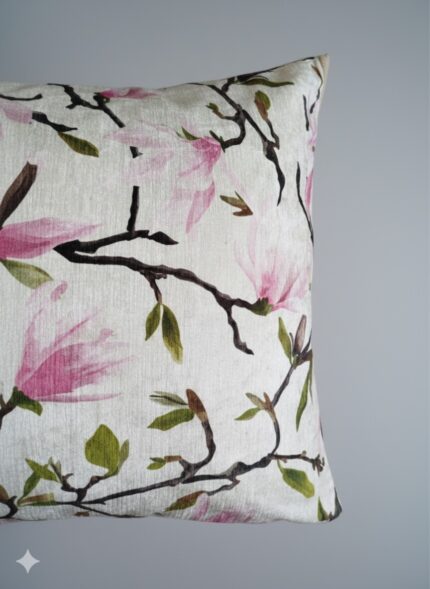 رو بالشی مخمل مناسب خواب طرح شکوفه بهار