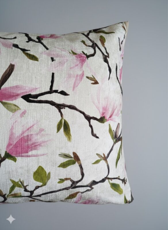 رو بالشی مخمل مناسب خواب طرح شکوفه بهار