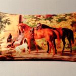 روبالشی چاپی طرح اسب ترکمن