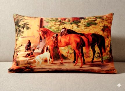 روبالشی چاپی طرح اسب ترکمن