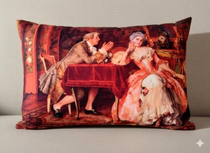 روبالشی طرح تابلو زن و مرد عاشقانه و وینتج التماس