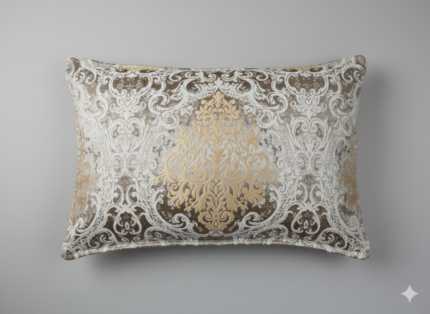 روبالشی مخمل مبلی عروس رنگ کرم روشن مناسب جهاز گرماژ بالا