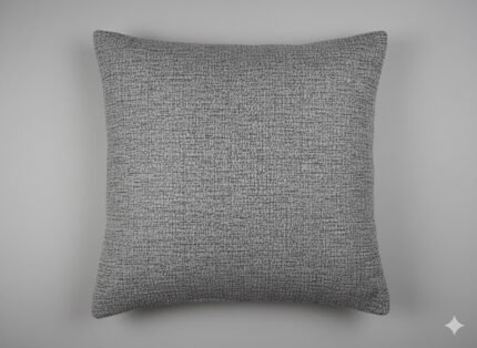 کوسن ساده و شیک مخمل مبلی طوسی نوک مدادی نقره ای