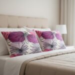 رو بالشی مینیمال گلدار ارزان و با کیفیت زیباصورتی