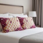 رو بالشی نرم گلدار بنفش عروس