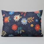 رو بالشی گل سه یعدی مشکی