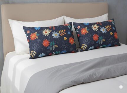 رو بالشی گل سه یعدی مشکی