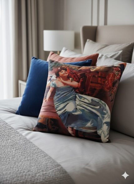 کاور کوسن تابلویی مدل زن