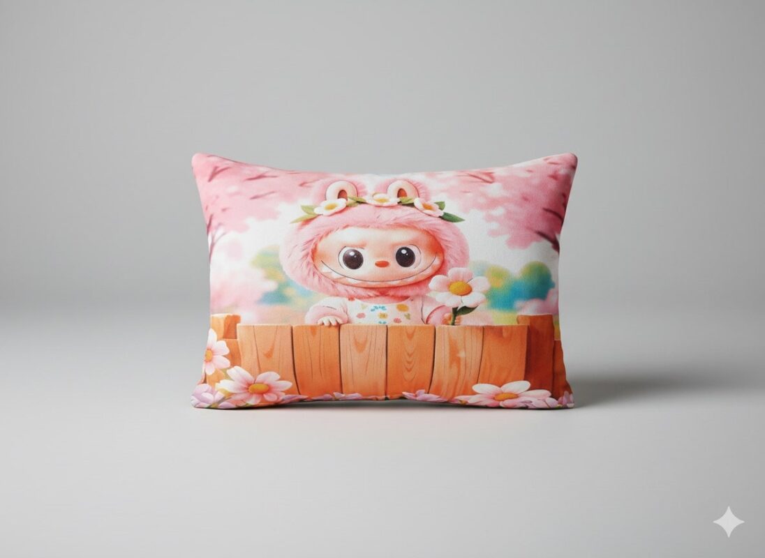 رو بالشی لبوبو صورتی