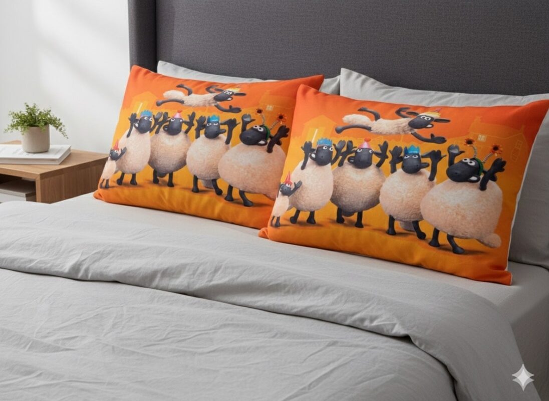 روبالشی کودکانه بره ناقلا نارنجی