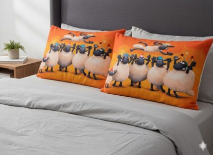 روبالشی کودکانه بره ناقلا نارنجی