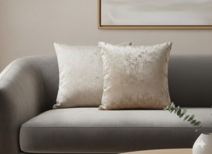 کوسن ساده و شیک مخمل مبلی یاسی