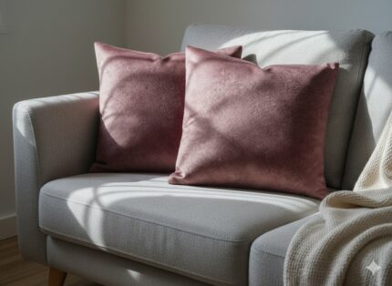 کاور کوسن مخمل پوست پیازی ساده مینیمال مبل راحتی و سلطنتی