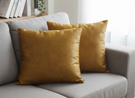 کاور کوسن مخمل شتری ساده مینیمال مبل راحتی و سلطنتی