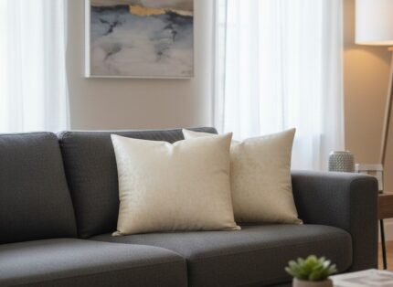 کوسن شیک ساتن مبلی ارزان مبل راحتی و چستر کرمی شیری