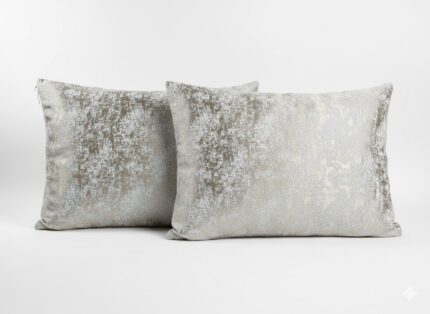 رو بالشی مخمل مبلی سوپر لوکس جهیزیه عروس کرمی طوسی