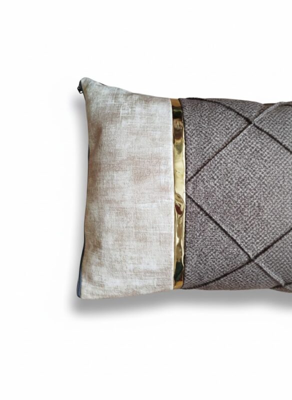 روبالشی کرم قهوه ای سبز