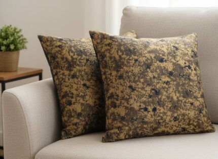 کوسن ساتن مبلی طرح پتنه رنگ طلایی قهوه ای مبل چستر راحتی و سلطنتی