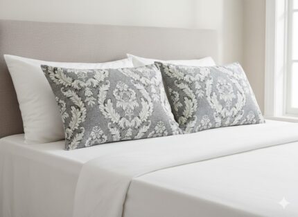 رو بالشی مخمل مبلی سوپر لوکس جهیزیه عروس کرمی طوسی